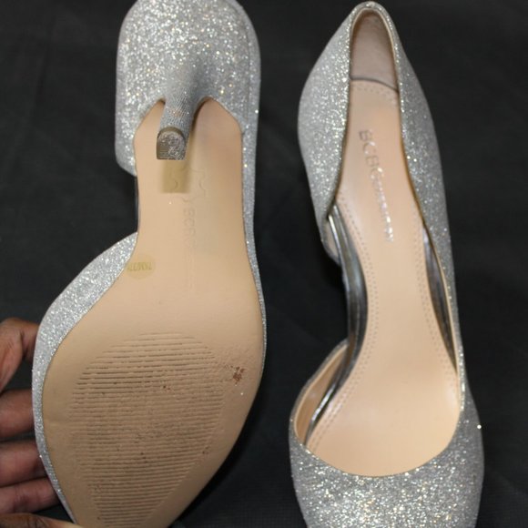 BCBGeneration Silver Heel Size 7.5 - Picture 7 of 8